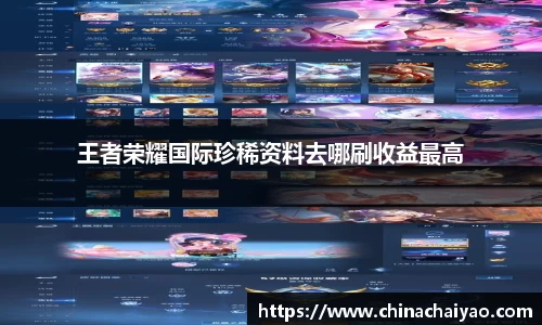王者荣耀国际珍稀资料去哪刷收益最高